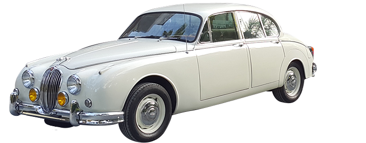 Classic Jaguar wedding car rental